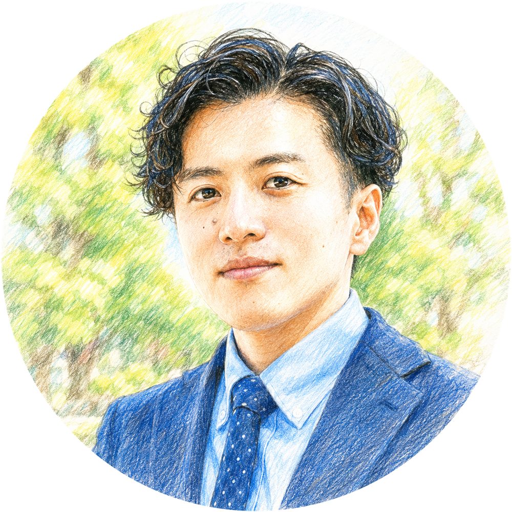 愛知県の経営事項審査ガイドを監修した行政書士・公認会計士・税理士 小野 好聡の似顔絵